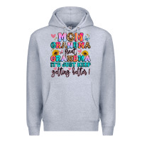 Heather Grey mom grandma great grandma it's just keeps getting Premium Hoodie - Artiststas
