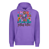Purple mom grandma great grandma it's just keeps getting Premium Hoodie - Artiststas