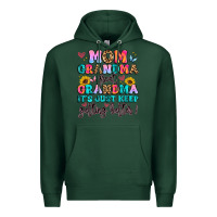 Sports Green mom grandma great grandma it's just keeps getting Premium Hoodie - Artiststas