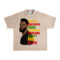 French Oak juneteenth 1885 because my ancestors weren't free in 1776 black man Urban Heavy Tee - HRA Design Shop