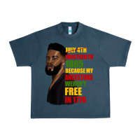 Midnight Navy juneteenth 1885 because my ancestors weren't free in 1776 black man Urban Heavy Tee - HRA Design Shop