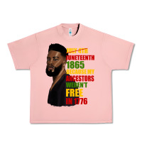 Salmon juneteenth 1885 because my ancestors weren't free in 1776 black man Urban Heavy Tee - HRA Design Shop