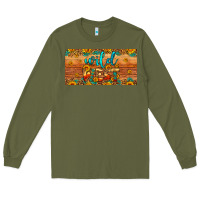 Army Green wild west license plate Long Sleeve Tee - Artiststas