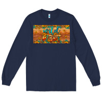 Navy wild west license plate Long Sleeve Tee - Artiststas