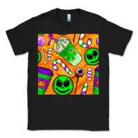 Black halloween snacks seamless pattern Classic Tee - BundleAndBundleShop