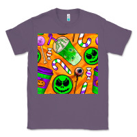 Lavender halloween snacks seamless pattern Classic Tee - BundleAndBundleShop