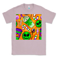 Lilac halloween snacks seamless pattern Classic Tee - BundleAndBundleShop