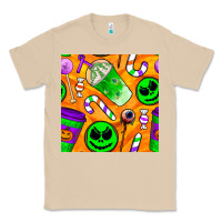 Mushroom halloween snacks seamless pattern Classic Tee - BundleAndBundleShop