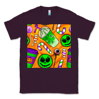 Plum halloween snacks seamless pattern Classic Tee - BundleAndBundleShop