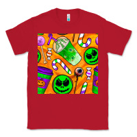 Red halloween snacks seamless pattern Classic Tee - BundleAndBundleShop