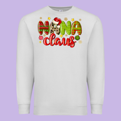 Nana Claus Premium Sweatshirt Designed By Maliassmallbusiness