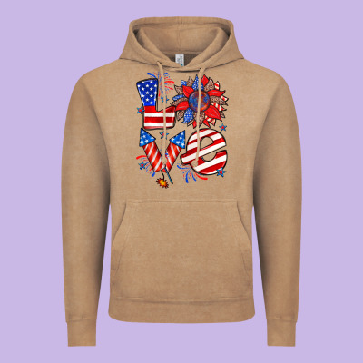 4th Of July Love Vintage Hoodie Designed By Zillion Design Studio