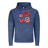 Vintage Denim 4th of july love Vintage Hoodie - Zillion Design Studio