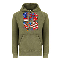 Vintage Olive 4th of july love Vintage Hoodie - Zillion Design Studio