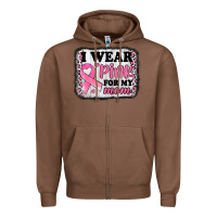 Chestnut i wear pink for my mom breast cancer awareness Zipper Hoodie - Jasminsmagicworld