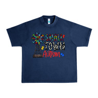 Navy small town autism Urban Heavy Tee - CowhideDigitalArt