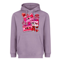 Lavender valentines day cassette Heavyweight Hoodie - NancyCooperArtShop