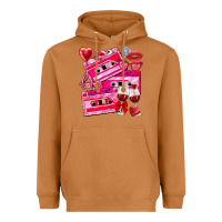 Meerkat valentines day cassette Heavyweight Hoodie - NancyCooperArtShop