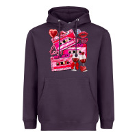 Plum valentines day cassette Heavyweight Hoodie - NancyCooperArtShop