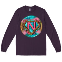 Plum nurse round earrings 4 Long Sleeve Tee - BundleAndBundleShop