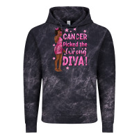 Cloud Black Cancer Picked The Wrong Diva with Black Woman Vintage Hoodie - texasbilliewilder