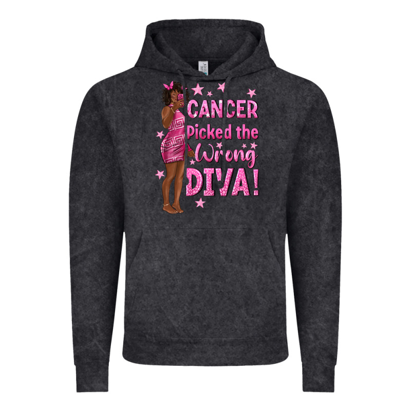 Cancer Picked The Wrong Diva With Black Woman Vintage Hoodie by texasbilliewilder | Teevron
