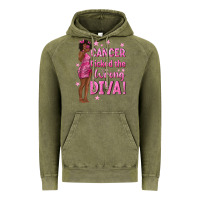 Vintage Olive Cancer Picked The Wrong Diva with Black Woman Vintage Hoodie - texasbilliewilder