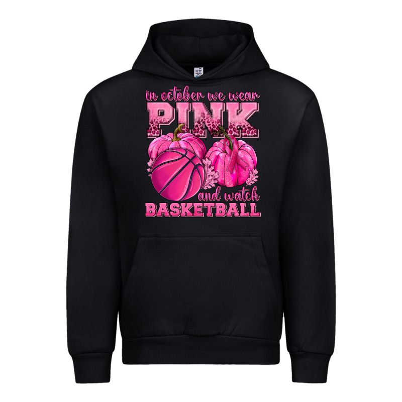 In October We Wear Pink And Watch Basketball Urban Hoodie by texasbilliewilder | Teevron