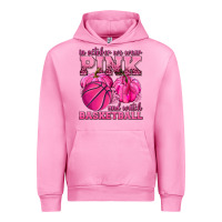 Fuchsia Pink In October We Wear Pink and Watch Basketball Urban Hoodie - texasbilliewilder