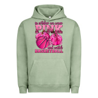 Pigment Oil Green In October We Wear Pink and Watch Basketball Urban Hoodie - texasbilliewilder