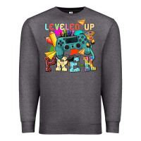 Charcoal Heather leveled up pre k Premium Sweatshirt - NancyCooperArtShop