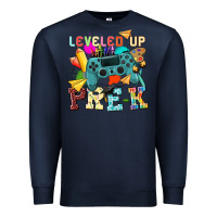 Navy leveled up pre k Premium Sweatshirt - NancyCooperArtShop