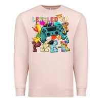 Pale Pink leveled up pre k Premium Sweatshirt - NancyCooperArtShop