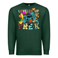 Sports Green leveled up pre k Premium Sweatshirt - NancyCooperArtShop