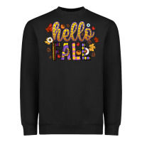 Black hello fall Heavyweight Sweatshirt - CowhideDigitalArt