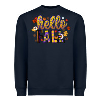 Navy hello fall Heavyweight Sweatshirt - CowhideDigitalArt