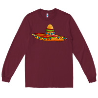 Burgundy sombrero Long Sleeve Tee - AdoDesignShop