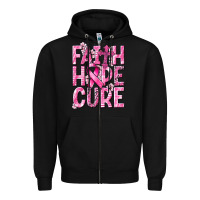 Black faith hope cure cancer Zipper Hoodie - NancyCooperArtShop
