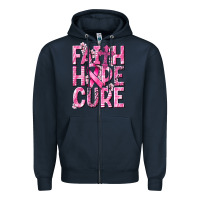 Navy faith hope cure cancer Zipper Hoodie - NancyCooperArtShop