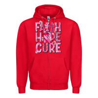 Red faith hope cure cancer Zipper Hoodie - NancyCooperArtShop