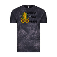 Cloud Black america needs farmers Vintage Tee - CowhideDigitalArt