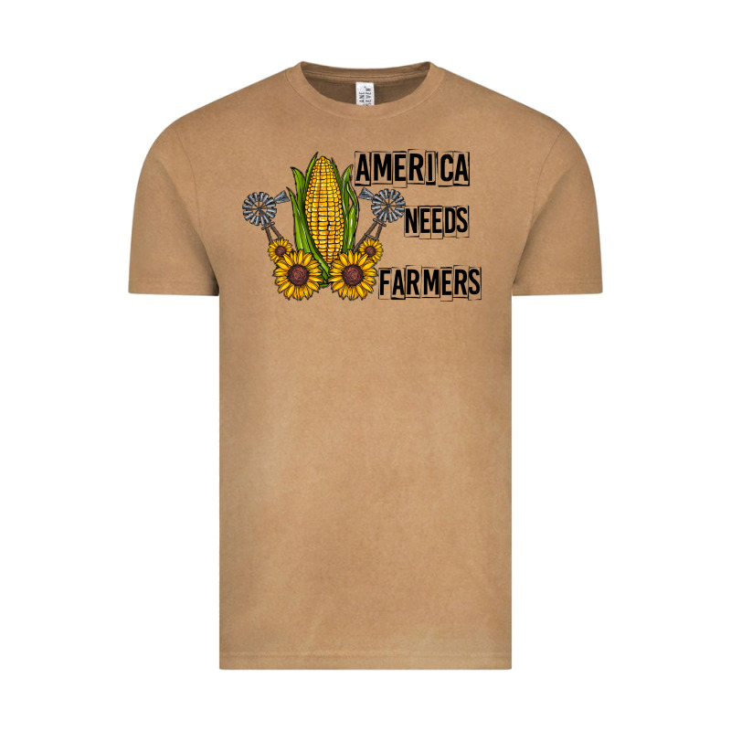 America Needs Farmers Vintage Tee by CowhideDigitalArt | Teevron