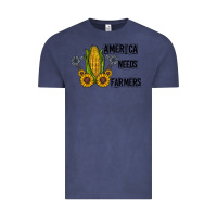 Vintage Denim america needs farmers Vintage Tee - CowhideDigitalArt