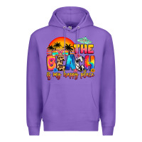 Purple the beach is my happy place Premium Hoodie - Artiststas
