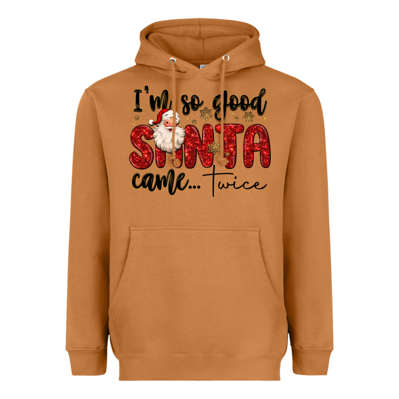 I M So Good Santa Came Twice Heavyweight Hoodie by MaliasSmallBusiness | Teevron