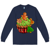 Navy christmas cookie cupcake Long Sleeve Tee - AdoDesignShop