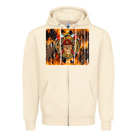 Sandshell Firefighter Skull Zipper Hoodie - LillyAllenDesigns
