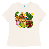 Bone burrito  with sombrero and union with cactus Ladies Tee - AdoDesignShop