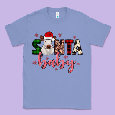 Santa Baby Cow Classic Tee Designed By Jahusdesignshop