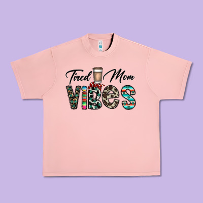 Tired Mom Vibes Urban Heavy Tee Designed By Cowhidedigitalart